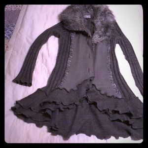 Women’s sweater jacket grey boutique style